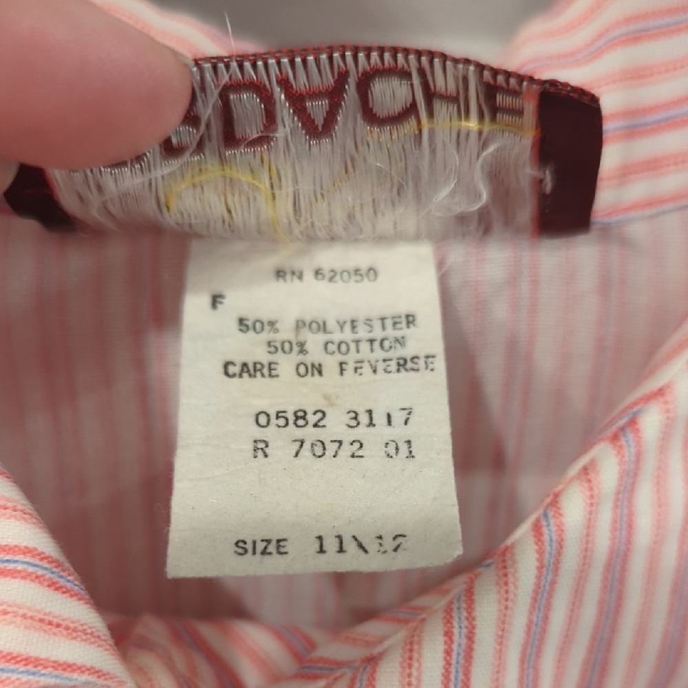 Vintage Jordache Striped Button Down Shirt 3/4 Sleeve size 11/12 Western - Picture 4 of 8